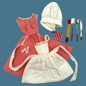 Complete Vintage Barbie Q Outfit 962 BBQ Japan Original 1960s Utensils Mod READ
